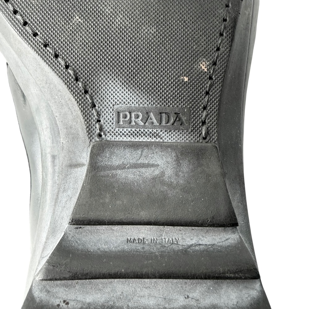Prada Mens Black Leather High Top Boots 2T 1323 Size 9 - Picture 9 of 9